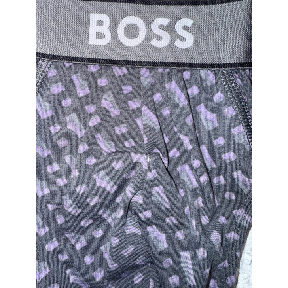 Men's Hugo Boss Gray and Purple Cotton Briefs Men's Size Medium New - Picture 6 of 6
